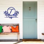 Décoration Murale Personnalisée avec Lettre et Nom Évidés Ornement en Métal à l'Intérieur Cadeau pour Famille