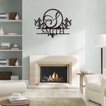 Décoration Murale Personnalisée avec Lettre et Nom Évidés Ornement en Métal à l'Intérieur Cadeau pour Famille