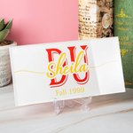 Nombre de la hermandad de mujeres personalizado Placa de cristal acrílico con soporte Regalo de graduación para graduados