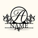 Personalizzato nome di famiglia e monogramma lettera metallo segno muro decorazione per la casa cucina inaugurazione regalo anniversario