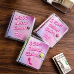 Personalised Mini Money Saving Challenge Binder with 15 Transparent Envelop Pages Cash ID Card Stuffing Gift for Family Friends