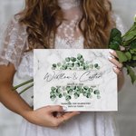 Gepersonaliseerd rustiek eucalyptus stijl bruiloft gastenboek voor bruiloft decor Bridal Shower Keepsake Gift