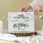 Gepersonaliseerd rustiek eucalyptus stijl bruiloft gastenboek voor bruiloft decor Bridal Shower Keepsake Gift
