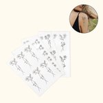Tatouage Personnalisé avec Fleur de Naissance et 2 Prénoms Autocollant de Tatouage pour Famille Couple Meilleure Amie