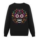 T-shirt ou Sweatshirt Personnalisé avec Nom à Motif Luisant de Crâne Calavera Cadeau Jour des Morts Mexique Halloween