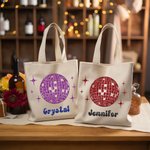 Sac à main personnalisé avec paillettes pour le bal de disco Cadeau de demoiselle d'honneur