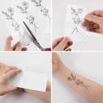 Tatouage Personnalisé avec Fleur de Naissance et 2 Prénoms Autocollant de Tatouage pour Famille Couple Meilleure Amie