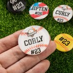 Personalized Set of 5 3D Bat Knob Decal Stickers with Name Number and Logo Baseball Gifts for Sports Players Lovers
