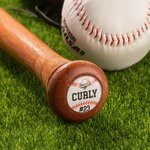 Personalized Set of 5 3D Bat Knob Decal Stickers with Name Number and Logo Baseball Gifts for Sports Players Lovers