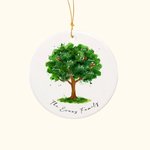 Personalisierte Familie Baum keramischen Weihnachtsschmuck mit Namen Geschenk für Großeltern Home Dekoration Familie Keepsake