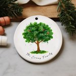 Personalisierte Familie Baum keramischen Weihnachtsschmuck mit Namen Geschenk für Großeltern Home Dekoration Familie Keepsake