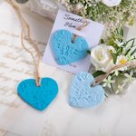 Personalized Something Blue Bouquet Charm Handmade Clay Charm with Twine and Card Wedding Gift for Bride