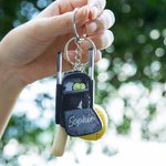 Personalized Softball Backpack Acrylic Keychain with Name and Mini Wooden Bat Birthday Gift for Ball Sports Lover