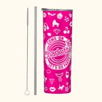 Style Rose Come On Let's Go Party 20oz Skinny Tumbler avec nom Cadeau d'anniversaire de Noël Cadeau d'enterrement de vie de jeune fille pour elle