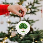 Personalisierte Familie Baum keramischen Weihnachtsschmuck mit Namen Geschenk für Großeltern Home Dekoration Familie Keepsake