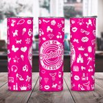 Style Rose Come On Let's Go Party 20oz Skinny Tumbler avec nom Cadeau d'anniversaire de Noël Cadeau d'enterrement de vie de jeune fille pour elle