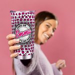 Gepersonaliseerde Come On Let's Go Party Roze Luipaard print Sublimatie Tumbler met naam voor reizen Werk Outing Bachelorette Party Gift