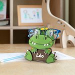 Porte-Lunettes Dinosaure Décoratif Personnalisé avec Nom Support Lunettes de Soleil Décoration de Bureau de Maison Cadeau pour Enfants