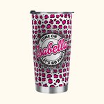 Gepersonaliseerde Come On Let's Go Party Roze Luipaard print Sublimatie Tumbler met naam voor reizen Werk Outing Bachelorette Party Gift