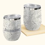 Vaso de Vino Personalizado de Acero Inoxidable de 12oz de Doble Pared Aislado al Vacío con Nombre Regalo de Graduación de Enfermera Regalo de la Seman