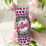 Personalized 20oz Stainless Steel Hot Pink Leopard Print Tumbler with Straw and Brush Bachelorette Party Gift Christmas Gift