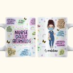 Tazza personalizzata in ceramica bianca da 11 once con nome per il lavoro, l'ufficio, il campeggio, la settimana dell'infermiere, la laurea, il Natale