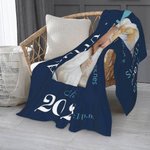 Personalized Soft Flannel or Sherpa Blanket with Baby Information and Photo Baby Shower Gift for Newborn Birth Stats Gift