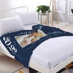 Personalized Soft Flannel or Sherpa Blanket with Baby Information and Photo Baby Shower Gift for Newborn Birth Stats Gift