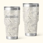 Bicchiere personalizzato a sublimazione Retro Nurse Life 30 oz con nome infermiere Settimana Medico Giorno Regalo di laurea per il personale medico