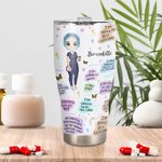 Personalisierte Krankenschwester tägliche Affirmationen gebogene Becher mit Namen Geschenk für Arbeit Büro Camping Krankenschwester Woche Graduierung 