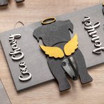 Personalized Dog Leash Holder Memorial Sign with Name Pet Loss Gift for Pet Lover