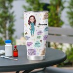 Bicchiere isolato in acciaio inox curvo da 30 oz per la settimana dell'infermiere Regalo per la laurea dell'infermiere