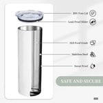 Bicchiere verde brillante personalizzato con cannuccia per Pickleball 20 oz Skinny Tumbler con bottiglia d'acqua con citazione del gioco Pickle Ball R