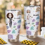 Personalisierte Krankenschwester tägliche Affirmationen gebogene Becher mit Namen Geschenk für Arbeit Büro Camping Krankenschwester Woche Graduierung 
