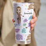 Personalisierte Krankenschwester tägliche Affirmationen gebogene Becher mit Namen Geschenk für Arbeit Büro Camping Krankenschwester Woche Graduierung 