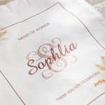 Borsa Tote personalizzata in tela stile Boemia con nome Regalo per damigella d'onore Regalo di matrimonio Regalo di addio al celibato