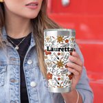 Bicchiere personalizzato a sublimazione Retro Nurse Life 30 oz con nome infermiere Settimana Medico Giorno Regalo di laurea per il personale medico