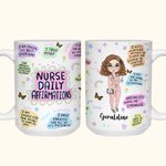 Tazza personalizzata in ceramica bianca da 15 oz con nome per il lavoro, l'ufficio, il campeggio, la settimana dell'infermiere, la laurea, il Natale e