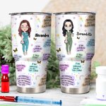 Bicchiere isolato in acciaio inox curvo da 30 oz per la settimana dell'infermiere Regalo per la laurea dell'infermiere