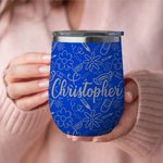 Vaso de Vino Personalizado de Acero Inoxidable de 12oz de Doble Pared Aislado al Vacío con Nombre Regalo de Graduación de Enfermera Regalo de la Seman