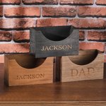 Personalised Engraved Wooden Hat Holder Storage Rack for Baseball Caps Home Office Decoration Gift for Dad Grandfather