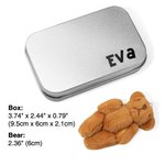 Ours en Peluche Personnalisé Allongé dans une Boîte en Fer-Blanc Poupée Anxiolytique Cadeau d'Anniversaire pour les Enfants