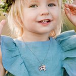 Personlig Lucky Fantasy Unicorn halskjede med barnas navn for 1-9 år gamle jenter Bursdag Jul Tilbake til skolegave