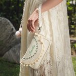 Personalised Minimalist Style Wedding Bridesmaid Tassel Clutch Bohemian Envelope Clutch Handbag Wedding Party Bridal Shower Gift for Bridesmaid