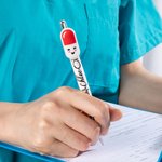 Penna da infermiera scintillante personalizzata Penna a sfera a pressione nera con nome Regalo per personale medico infermieristico