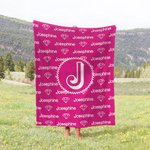 Couverture personnalisée sur le thème de Pouée Rose Couverture de haute qualité super douce avec le nom et l'initiale Cadeau d'anniversaire pour elle
