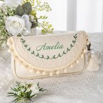 Personalised Minimalist Style Wedding Bridesmaid Tassel Clutch Bohemian Envelope Clutch Handbag Wedding Party Bridal Shower Gift for Bridesmaid