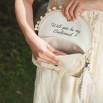 Personalised Minimalist Style Wedding Bridesmaid Tassel Clutch Bohemian Envelope Clutch Handbag Wedding Party Bridal Shower Gift for Bridesmaid
