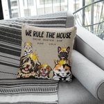 Personlig We Rule The House kasta kudde kuddeöverdrag för husdjursälskare heminredning