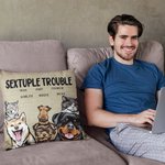 Funda de cojín personalizada con nombre para gato o perro Regalo de inauguración para amantes de las mascotas Amigos Decoración de habitaciones